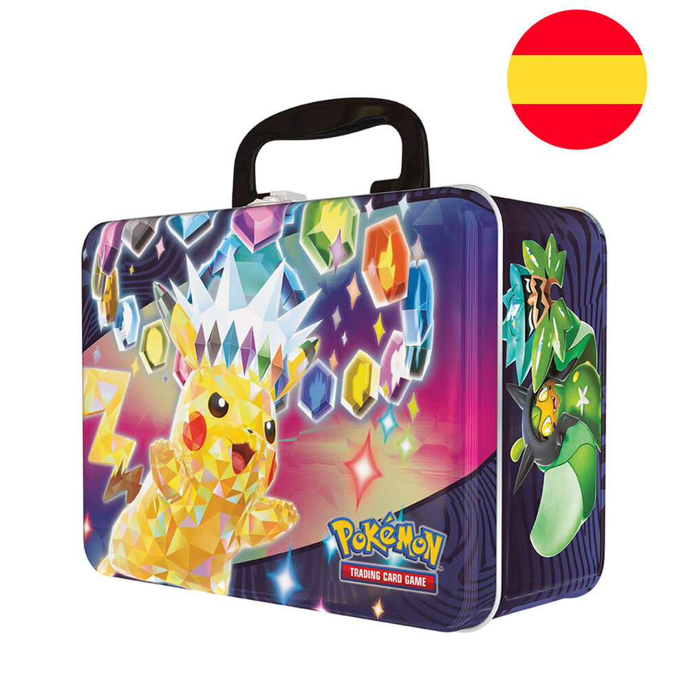 Pokémon TCG Chest Box po hiszpańsku – 6 boosterów + akcesoria