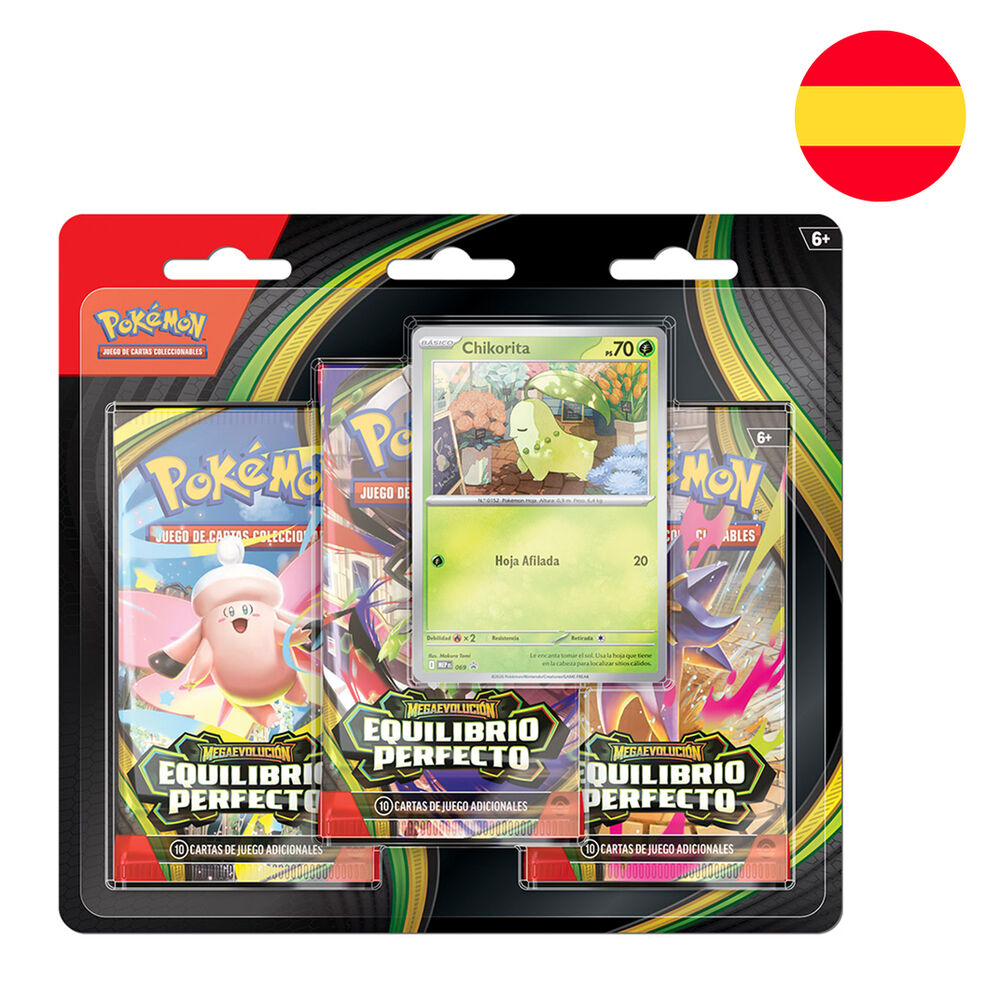 Pokémon TCG Perfect Order 3-Pack po hiszpańsku – 3 boostery + karta promo (24 blistry)