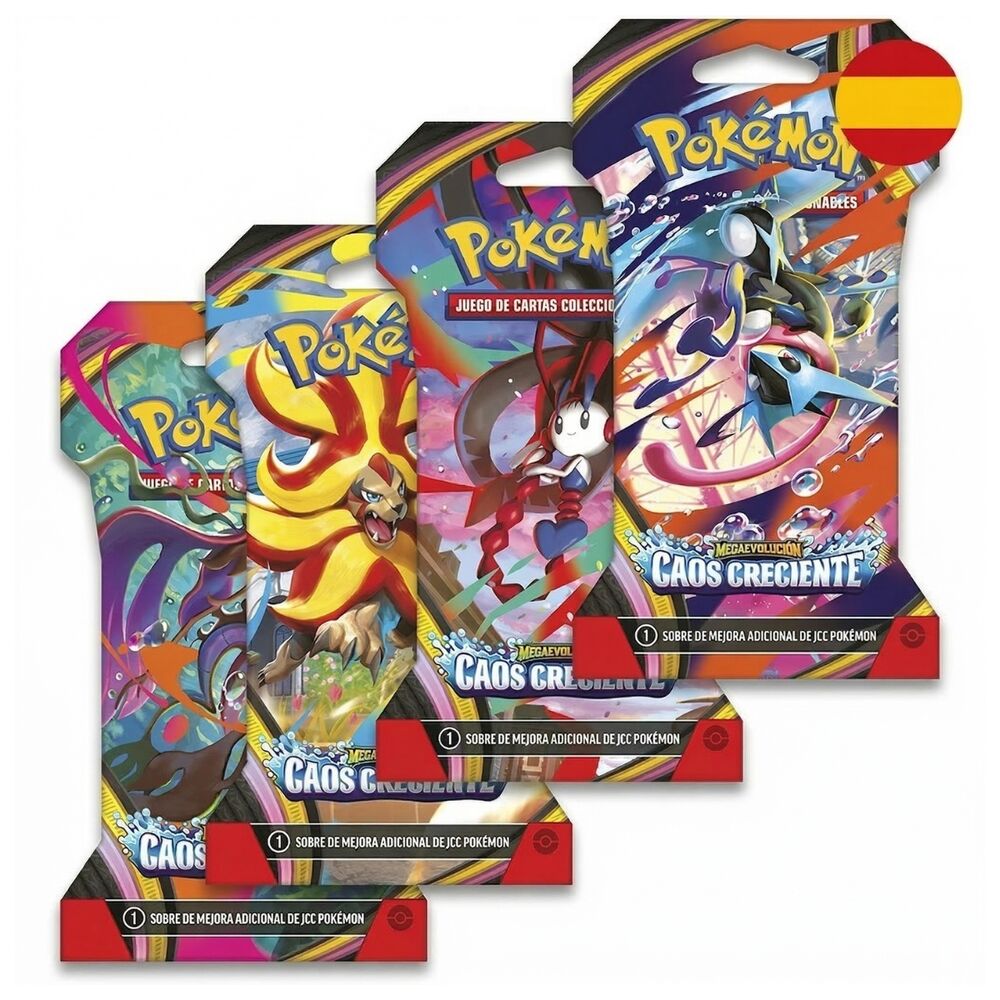Booster Pokémon TCG Chaos Rising po hiszpańsku – 10 kart + Energia (Paczka 24 boostery)