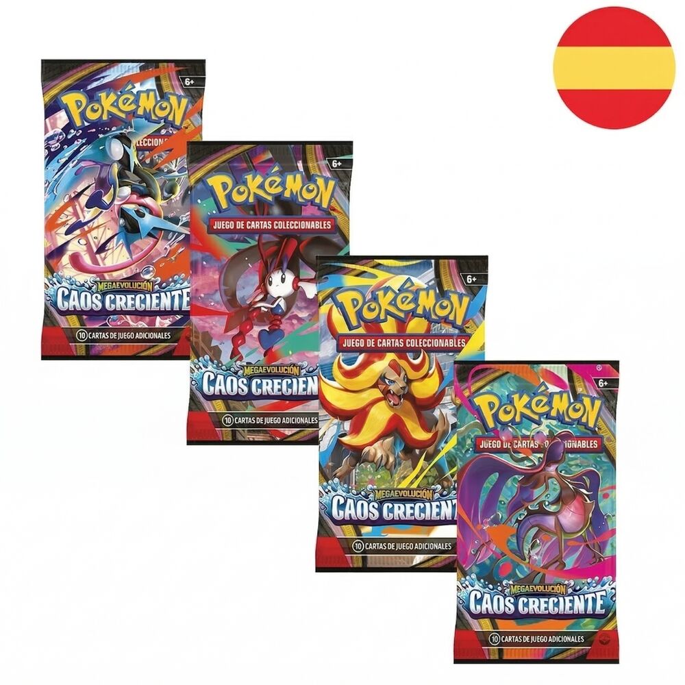 Pokémon TCG Chaos Rising Booster po hiszpańsku – 10 kart + Energia (Paczka 36 boosterów)