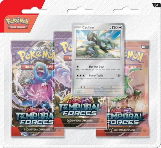 Zestaw kart Pokemon TCG: S&V - Temporal Forces - Cyclizar 3-Pack Blister