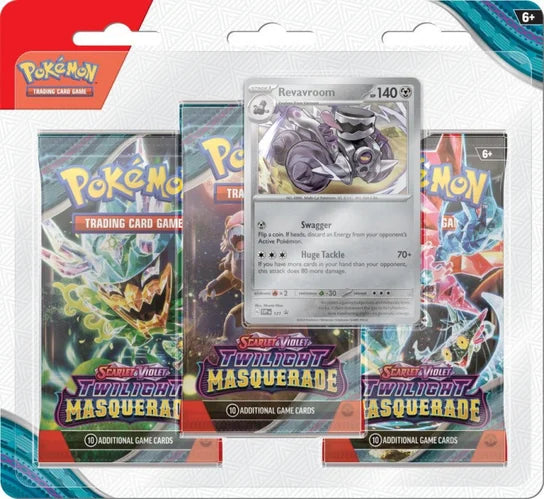 Karty Pokemon TCG: S&V - Twilight Masquerade - Revavroom 3-Pack Blister