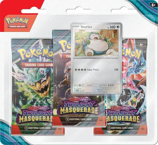 Zestaw kart Pokemon TCG: S&V - Twilight Masquerade - Snorlax 3-Pack Blister
