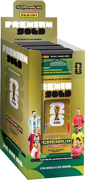 Panini Adrenalyn XL: FIFA World Cup 2026 Special Edition - Premium Gold Blister Display