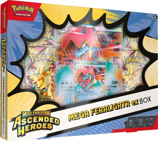 Zestaw kart Pokemon TCG: Ascended Heroes - Mega Feraligatr ex Box