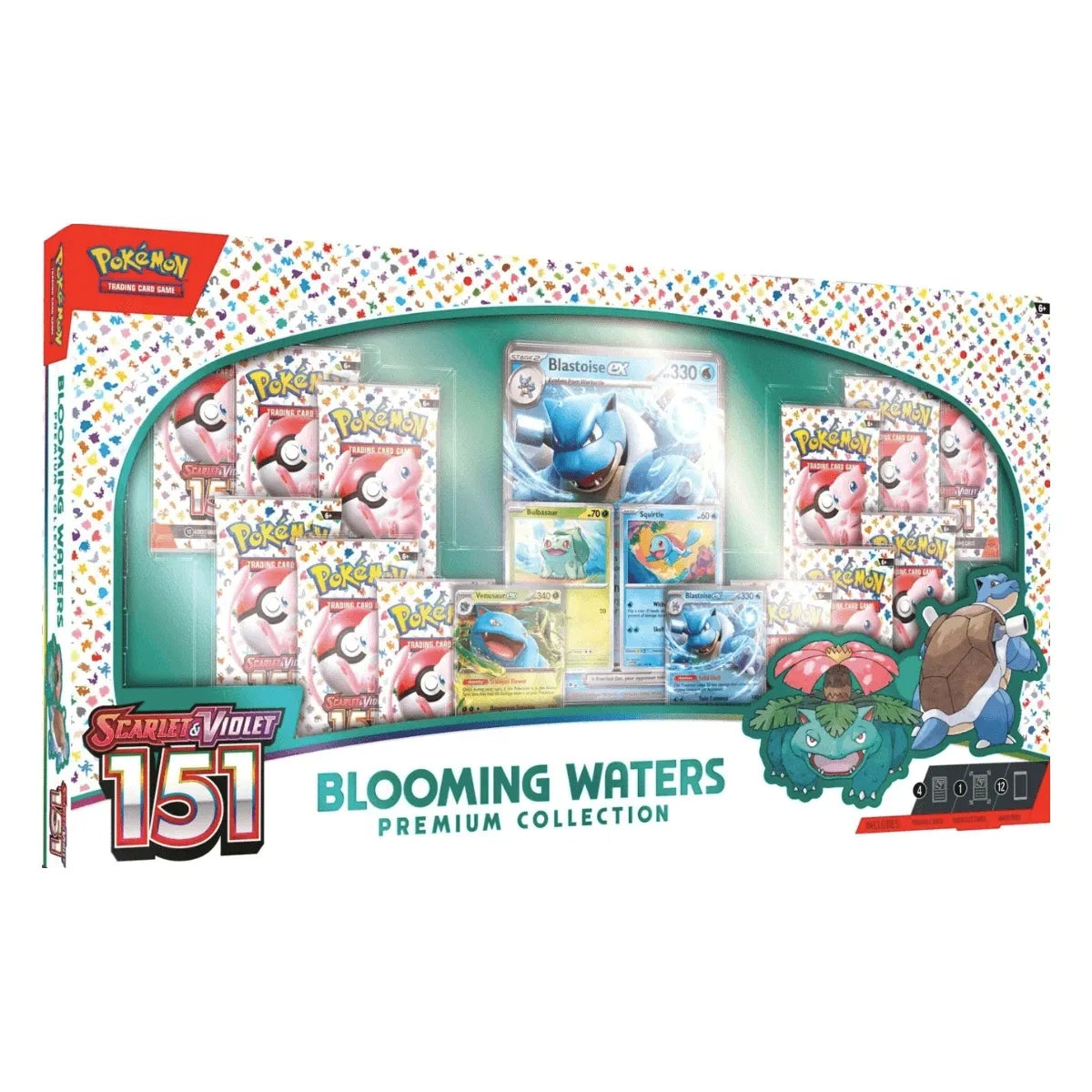 Zestaw kart Pokemon TCG: S&V - 151 - Blooming Waters Premium Collection Box